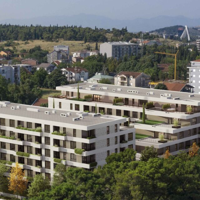 pogled na zgrade Fidija Terraces u Podgorici