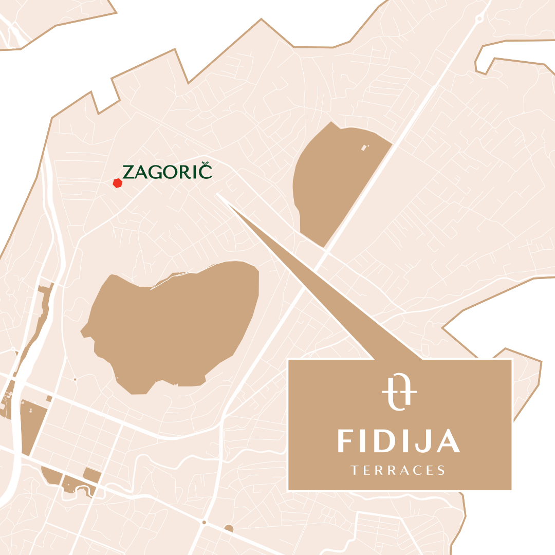 mapa Fidija Terraces Podgorica