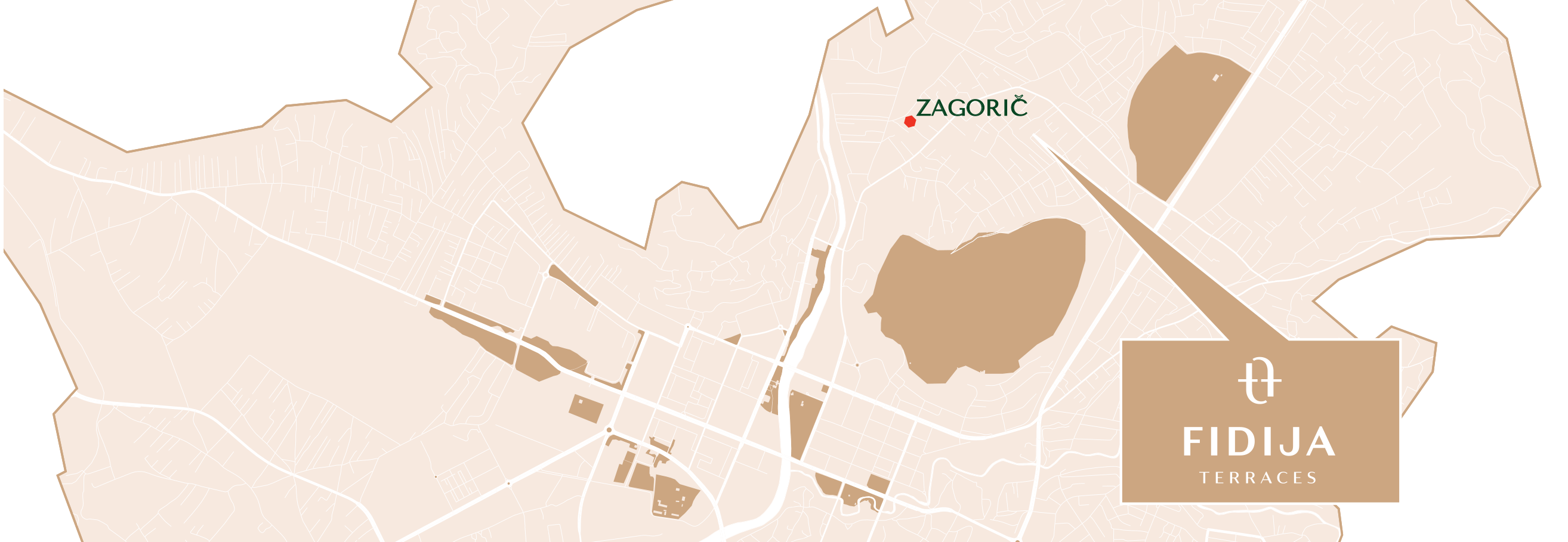 map of Fidija Terraces in Podgorica